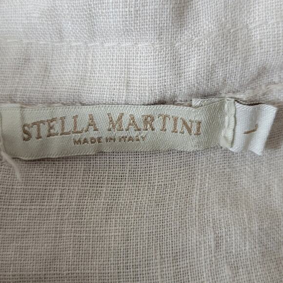 Stella Martini Linen Dress Sleeveless Button Up L - Picture 5 of 8